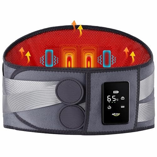 ALLJOY 67" Cordless Heating Pad for Back, FSA Eligible Items Only List, Father-s Day Gift-s for Dad Women Men, Portable Lower Back Massager with 3 Heat 5 Vibration, Wireless Heating Pad for Cramps - Image 1
