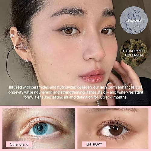 ENTROPY MAKEUP Lash Lift Kit, No-glue Lash Perm Kit, Professional Eyelash Perm Kit for Long-Lasting Curl, Up to 4 Weeks Natural Lift, Nourishing with Ceramide & Hydrolyzed Collagen, Hypoallergenic thumbnail 6
