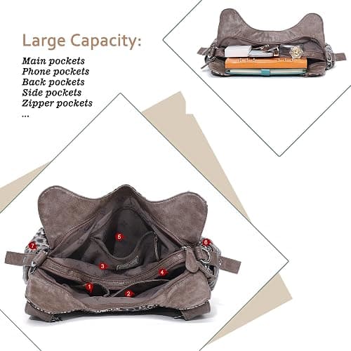 Angelkiss Hobo Purses and handbags for Women Satchel Handbag Women Purses Large Daily Shoulder Bags | Purses, handbags, Handbag, Women Purses, Large, Daily thumbnail 4