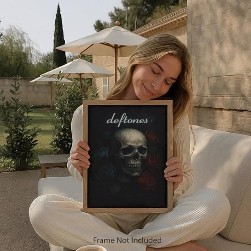 ZUKIY Deftones Skull Rose Requiem - Dark Rock Poster Wall Art 8x10 Unframed - Heavy Metal Band Inspired Decor for Bedroom Studio Office - Emo Goth Aesthetic Tapestry Style Print for Music Lovers thumbnail 4