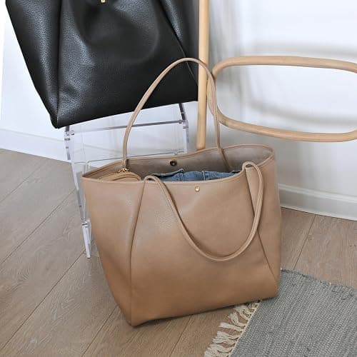 Oversize Pu Leather Tote Women Weekender Bag Shopper Handbag Travel Purse thumbnail 3