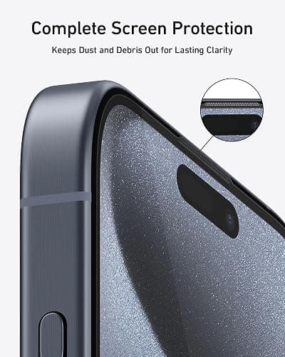 Anker Screen Protector, Bubble-and-Dust-Free iPhone HD Tempered Glass, Durable and Drop-Proof with 9H Hardness, Easy Installation Exclusively for iPhone 16 Plus 6.7-Inch (2-Pack) thumbnail 6