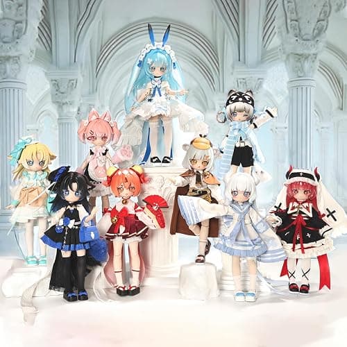 BJD Dolls BJD Blind Box 1/12 BJD Dolls 7" Ball Jointed Doll Dress Up Dolls Collectible Figures Gift for Party Birthday Ages 15 and Up PVC & ABS Costume Included, Vision Reconstruction thumbnail 2