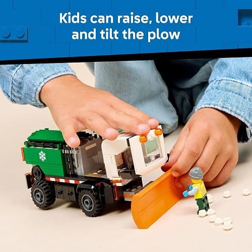 LEGO City Snowplow Truck Building Toy for Kids - Pretend Play Vehicle for Boys & Girls, Ages 5+ - Toy Truck W/Movable Plow & Driver Minifigure - Gift Idea for Birthdays - 60490 thumbnail 4