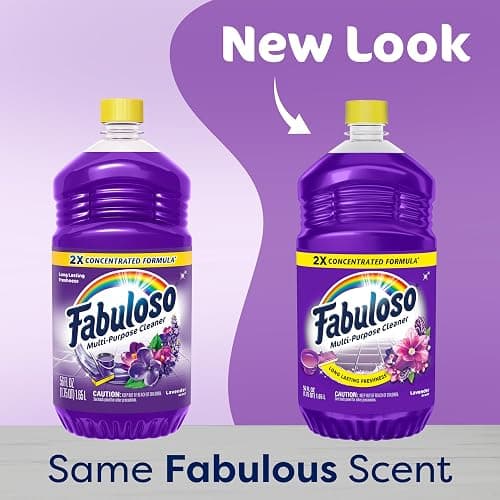 Fabuloso 2X All-Purpose Cleaner, Lavender Scent, 56 fl oz | No Rinse Floor Cleaner, Long-Lasting Freshness, Multi-Purpose Cleaner, Concentrated Formula, Everyday Cleaning, No Residue thumbnail 2