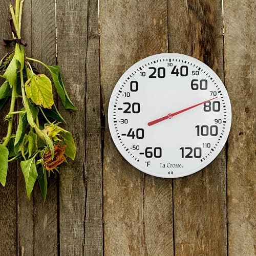 La Crosse 104-1522 8" Round Analog Dial Thermometer, White thumbnail 2