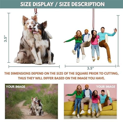 Customization Mill Personalized Your Photo Ornament, Customized 2D Photo Ornaments, Double-Sided Print, Custom Christmas Ornaments, Personalized Christmas Ornaments for Christmas Tree - Photo Ornament thumbnail 2