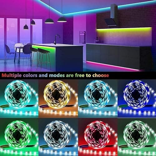 Led Lights for Bedroom 50ft, REEMEER Led Lights Music Sync Color Changing Led Strip Lights with App Control and Remote, Led Light Strip Used for Party, Home Decoration thumbnail 5