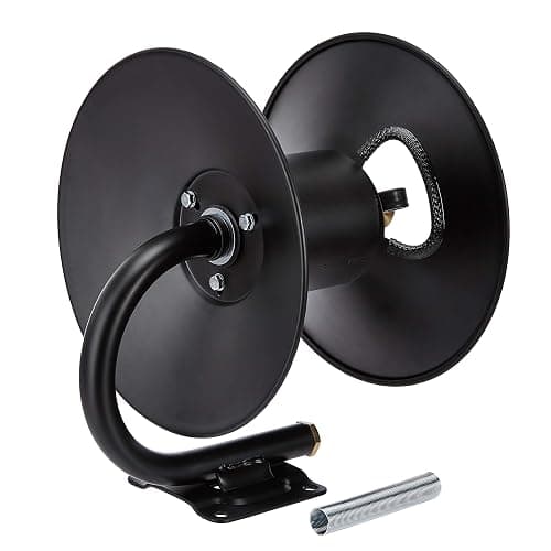 Amazon Basics Retractable Air Hose Reel - Fits 3/8-Inch × 50-Feet Air Compressor Hoses, Hoses Excluded, Not for Water/Pressure Washers, 300PSI, Black - Without Hose thumbnail 3