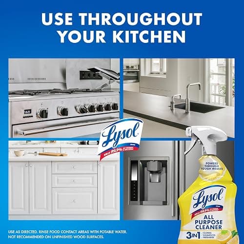 Lysol All Purpose Cleaner Spray, Multi-Purpose Disinfecting Spray, Kitchen & Bathroom Cleaner, Lemon Breeze Scent, 32 Fl Oz thumbnail 7