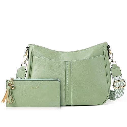 TANTOMI Crossbody Bags for Women Crossbody Purses and Wallet Vegan Leather Women's Shoulder Handbag for Everyday 2 PCS Set - Image 1