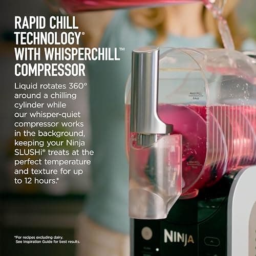 Ninja SLUSHi Professional Drink Maker, 7+ Servings, Black, FS301 | No Ice Needed, 5 Preset programs, Rapid Chill Technology, 7+ Servings, 88-Oz Easy-Fill Vessel, Dishwasher Safe Parts thumbnail 8