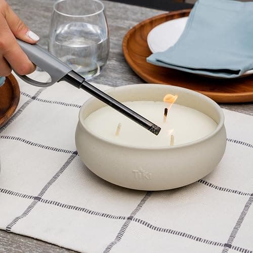 TIKI Citronella Candle 2-Pack – 7-Inch White Wax Bowl with Concrete Finish – Outdoor Decorative Candles for Patio, Deck, Garden, Backyard & Camping thumbnail 6