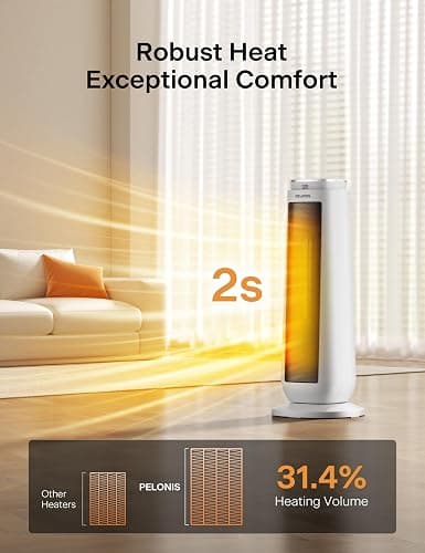 Ceramic Tower Space Heater with Remote thumbnail 2