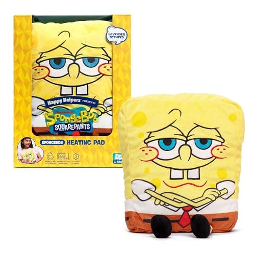 Happy Helpers SpongeBob By Relatable, The Cozy Comfort That's Anything But Boring, Get Relief With This Plush Heating Pad For Period Cramps and Body Pain, Includes 1 Microwavable SpongeBob Heating Pad - Image 1