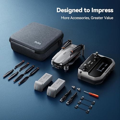 Ruko F11PRO 2 Drone with 6K Camera for Adults, 3-Axis Gimbal, 4K/30fps Video, 70-Min Flight Time with 2 Batteries, 10000ft FPV Transmission Professional Drone, Auto Return, Beginner Mode thumbnail 9