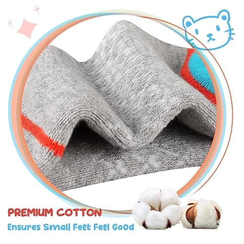 Comfoex 12 Pairs Girls Socks Ankle Athletic Socks Cotton Sports Socks With Cushioned Sole For Big Little Kids thumbnail 5