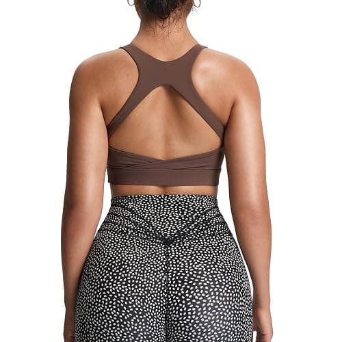 Aoxjox Women's Workout Sports Bras High Impact Fitness Training Gym Khloe Bra Yoga Crop Tank - Image 1