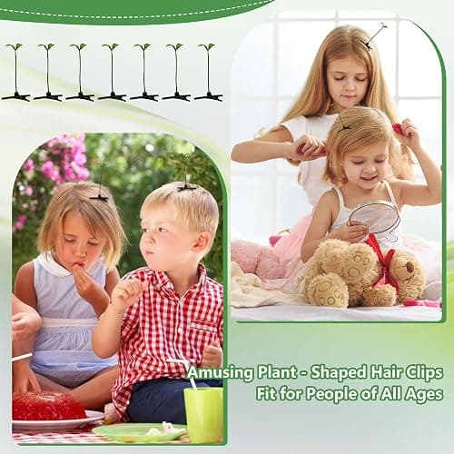 100PCS Bean Sprout Hair Clips – Cute Green Sprout Hairpins, Funny Plant Hair Accessories for Women, Girls & Kids, Adorable Headwear for Party, Festival & Everyday Wear thumbnail 4