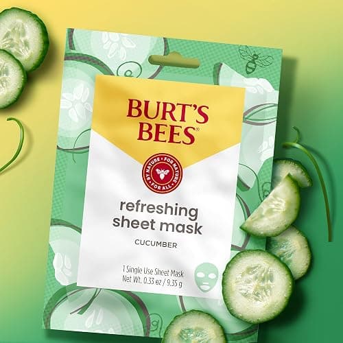 Burt's Bees Mothers Day Gifts, Face Mask Bundle Set, Hydrating Watermelon, Calming Rose, & Refreshing Cucumber, Face Sheet Masks for Single Use Skin Care, 99% Natural Origin, 3 Count, 0.33oz Each thumbnail 3