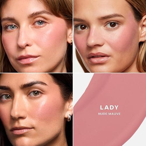 Saie Dew Liquid Blush for Cheeks - Hydrating Cream Blush Stick with a Blendable + Buildable Formula - Skincare Infused Dewy Cheek Tint for a Natural Flush - Glowy Makeup Essential - Lady (.40 oz) thumbnail 2