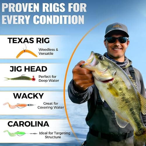 PLUSINNO Fishing Lures, All-in-One Fishing Tackle Box with Tackle Included, Fishing Gear Lure Bait Accessories Kit for Freshwater Bass Trout, Ideal Fishing Gifts for Men, Father & Beginners thumbnail 4
