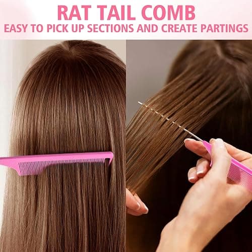 Slick Back Hair Brush for Smooth Flyaways, Frizz, Sleek Ponytail, Buns and Edge Baby Hair | Slickback Brushes Hair Comb, Edge Brush, Teasing Brush Styling Accessories for Girls, Kids, Women & Men thumbnail 8