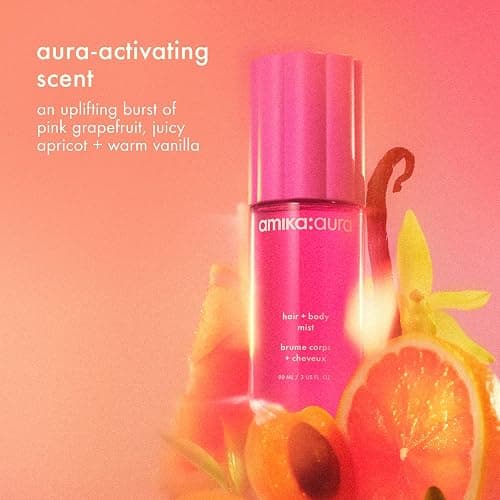 amika: aura hair and body mist | pink grapefruit, juicy apricot + warm vanilla thumbnail 2