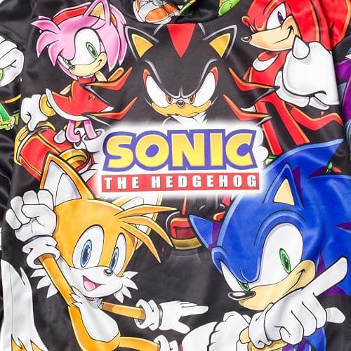 SEGA Sonic the Hedgehog Knuckles Shadow Tails Fleece Pullover Hoodie Little Kid to Big Kid thumbnail 6