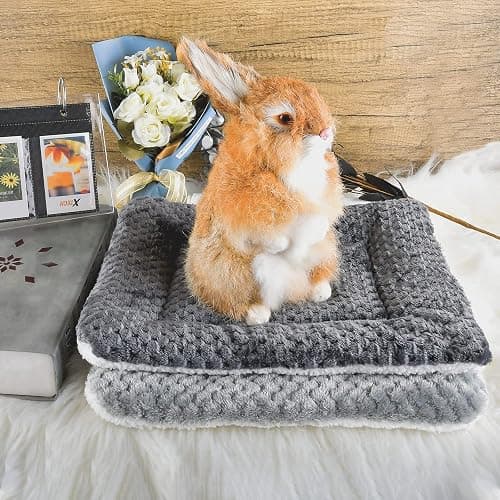 catadog Small Animal Bed Mat, Soft & Warm, Suitable for Guinea Pig, Hamster, Rabbit, Rat and Bearded Dragon (X-Large(13.3''x9.4''), Star Pink) thumbnail 6