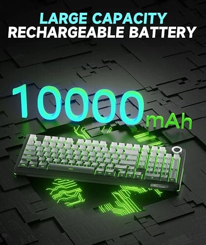 SOLAKAKA KI99 Pro 96% Wireless Mechanical Keyboard, RGB Gaming Keyboard, Hot-Swappable Pre-Lubed Switches, Gasket Structure Creamy Keyboards (Gradient-Black, Non-Silent Version) thumbnail 6