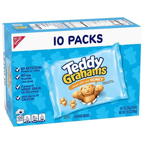 TEDDY GRAHAMS Honey Graham Snacks, 40 Kids Snack Packs (4 Boxes) thumbnail 11