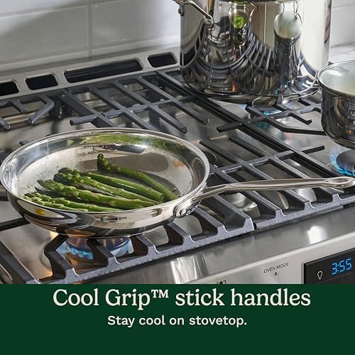 Cuisinart Chef’s Classic 11-Piece Stainless Steel Pots and Pans Set, Cookware Set Compatible with Induction, Electric, Gas Cooktops, Aluminum Core for Even Heat, Cool Grip Handles, Dishwasher Safe thumbnail 6