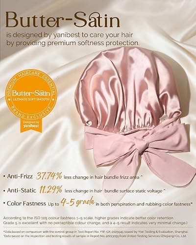YANIBEST Adjustable Satin Bonnet for Sleeping Women Double Layer Hair Wrap Reduce Friction Prevent Frizz Natural Curly Hair thumbnail 2