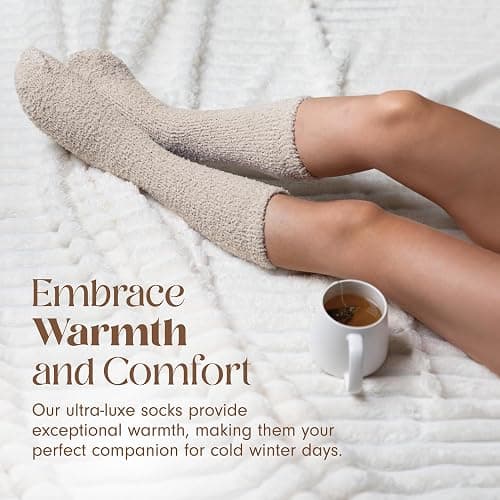 Unboxme Gifts Warm & Cozy Ultra-Luxe Cloud Sock for Women & Men - Super Soft Luxurious Fabric Sleep Socks thumbnail 5