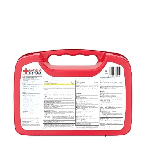 BAND-AID Brand All-Purpose Portable Compact First Aid Kit, 160 Piece | Emergency Wound Care Essentials with Adhesive Bandages, Gauze & Pain Relief for Home, Car, Dorm, Camping, Cruise & Travel thumbnail 9