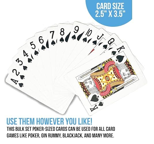Regal Games Nertz Card Game for Kids & Adults - Decks of Cards 6 Pack - 6 Color Wide-Size Decks & Fun Playing Cards - Deck of Playing Cards for Poker, Solitaire, Blackjack & More thumbnail 4