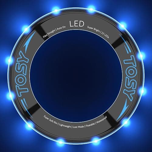 Raylan: TOSY Flying Ring - 12 LEDs, Super Bright, Lost Mode, Auto Light Up, Safe & Soft, Waterproof, Lightweight, Birthday, Camping Toy, Easter Gift for Kid/Boy/Girl thumbnail 5