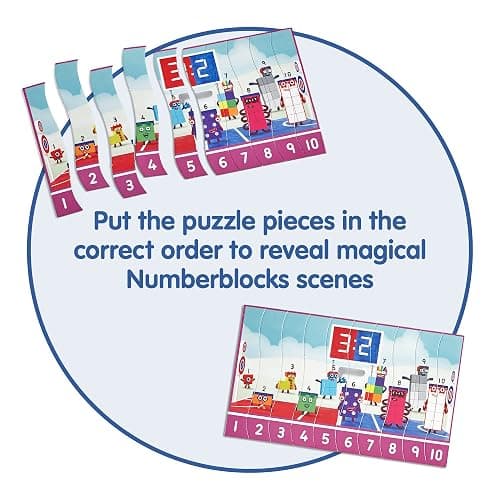 hand2mind Numberblocks Sequencing Puzzle Set, ﻿Sequence Cards, Matching Game, Math Toys, Toddler Educational Toys, Preschool Learning Activities, Kids Birthday Gifts, Easter Basket Stuffers for Kids thumbnail 3