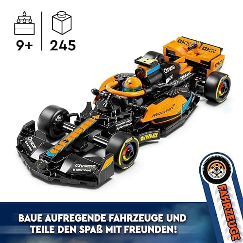 LEGO Speed Champions McLaren Formel 1 Rennwagen 2023, Spielzeug für Kinder ab 9 Jahren, Jungen und Mädchen, die gerne selbstständig Spielen, baubares Fahrzeugmodell, Kinderzimmer-Dekoration 76919 - Single thumbnail 7