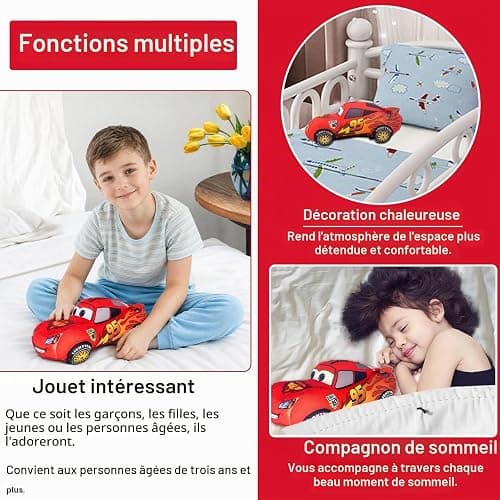 Voiture Carss Jouet en Peluche de Voiture Peluche Car 25cm Peluches Carss | Poupée en Peluches de Course de Voitures de Dessin Animé de Ldéal pour Jouer Collectionner et Câliner Car Jouet Doudou carss thumbnail 5