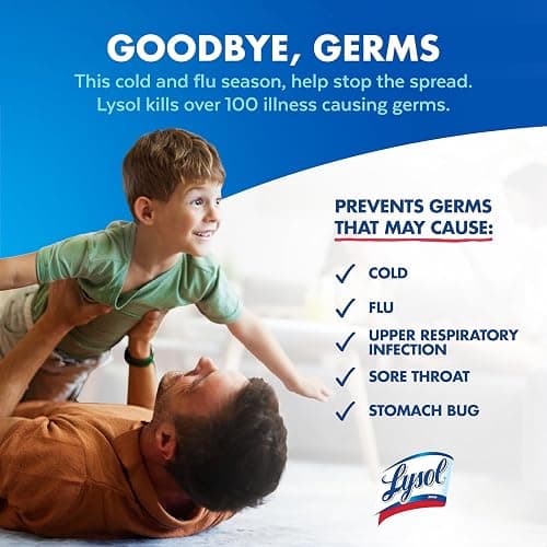 Lysol Disinfectant Spray, Household Cleaning Supplies, Disinfecting Multi-Purpose Room Spray, Antibacterial Sanitizer, Deodorizer, Kills Hantavirus, Crisp Linen, 19 Fl Oz (Pack of 2) thumbnail 7