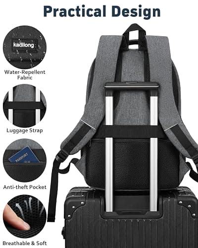 kadilong School Backpacks for Men Teen Boys,Laptop Backpack Schoolbag College Bookbag Back Pack Computer Bag for Work Business Middle High School with USB Port thumbnail 3