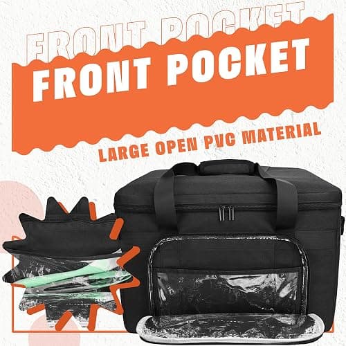 FURIMETY Carrying Bag Compatible with Ninja Crockpot Slow Cooker, Portable Insulated Travel Carrier Case for Ninja Foodi Possiblecooker Pro 8.5 Qt and Accessories with Shoulder Strap, Quilted Black thumbnail 5