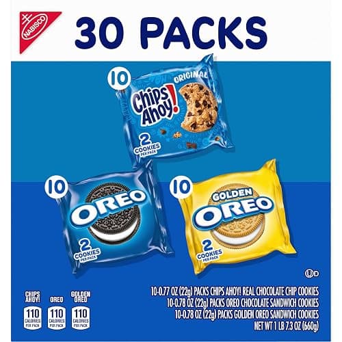Nabisco Sweet Treats Cookie Variety Pack OREO, OREO Golden & CHIPS AHOY!, 30 Snack Packs (2 Cookies Per Pack) thumbnail 13