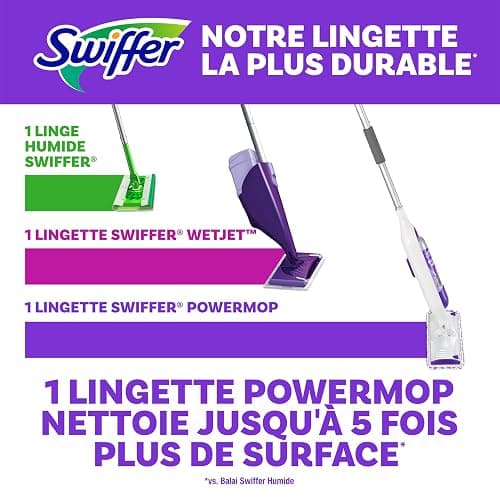 Swiffer PowerMop Multi-Surface Mop Kit for Floor Cleaning, Fresh Scent, Mopping Kit Includes PowerMop, 2 Mopping Pad Refills, 1 Floor Cleaning Solution with Fresh Scent and 2 Batteries thumbnail 8