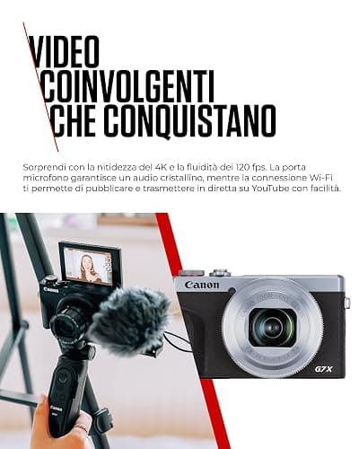 Canon PowerShot G7X Mark III (Argento) – Fotocamera Digitale Compatta con Sensore da 1 Pollice e Video 4K - Perfetta In Condizioni Di Scarsa Illuminazione E Per I Viaggi thumbnail 8