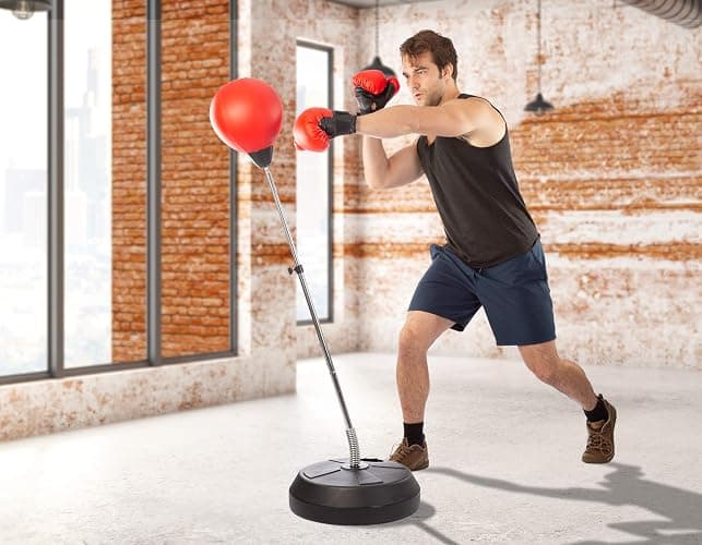 TechTools Punching Bag with Stand, Boxing Bag for Teens & Adults - Height Adjustable - Speed Bag for Training, Boxing Equipment, Stress Relief & Fitness thumbnail 7