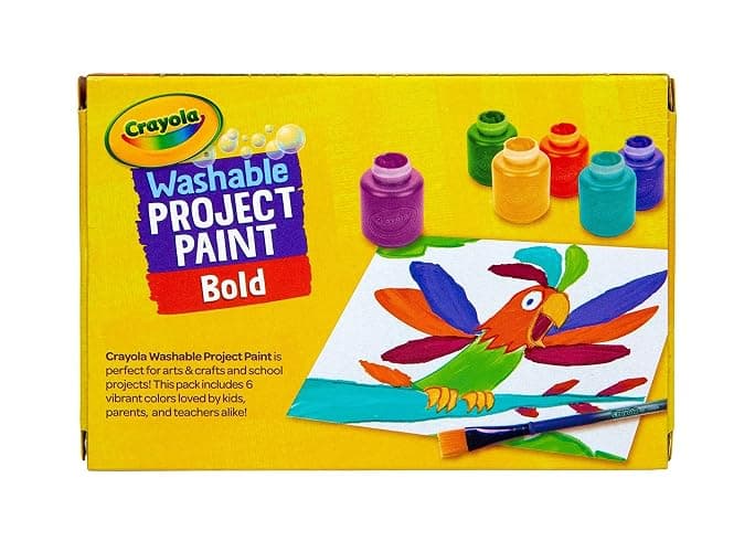 Crayola Washable Kids Paint (6ct), Essential Preschool Supplies, Paint Set for Kids, Must Have Arts & Crafts Supplies, Nontoxic, Preschool Learning Activities for Toddlers thumbnail 6