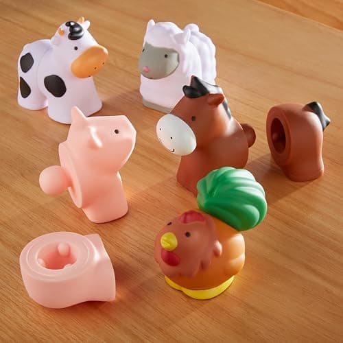 Melissa & Doug Pop Blocs Farm Animals Educational Baby Toy - 10 Linkable Pieces thumbnail 9